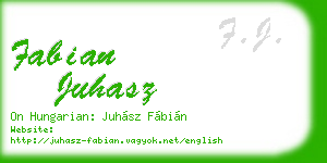 fabian juhasz business card